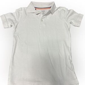 Boys size 8 French toast white polo shirt with some pilling on stomach